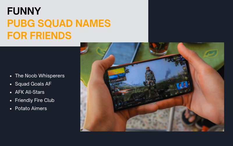 Funny PUBG Squad Names for Friends