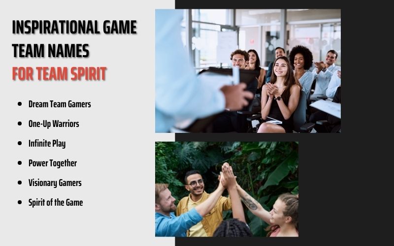 Inspirational and dynamic game team names that boost team spirit and unity.