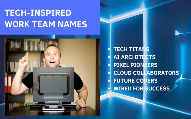 Tech-Inspired Innovative Work Team Names for modern workplaces.