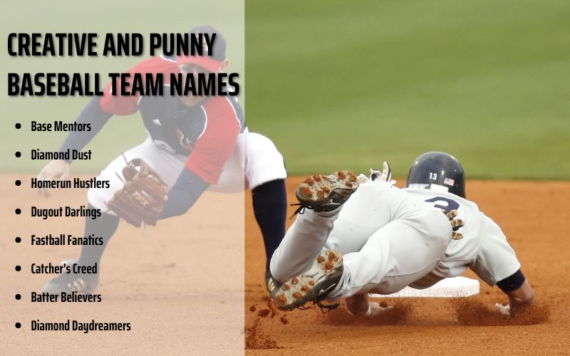 Creative and pun-filled baseball team names with project team ideas.