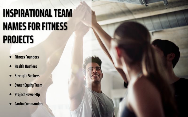 Inspirational fitness project team names for achieving workout goals.