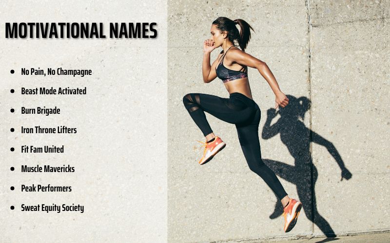 Motivational workout group names to inspire fitness teams and projects.